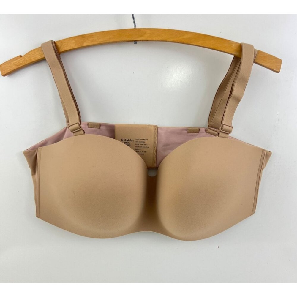 Soma Enbliss Wireless Stay Put Convertible Bra Strapless Size 40C Warm Amber - Picture 1 of 9